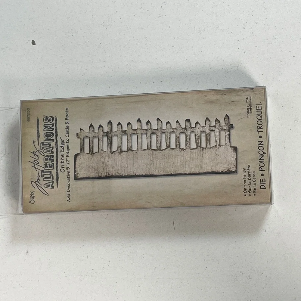 Sizzix Jim Holtz Alterations On the Edge Die On the Fence 657030 Picket Fence
